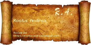 Rosta Andrea névjegykártya